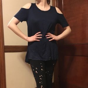 Acemi navy blue cold shoulder dress